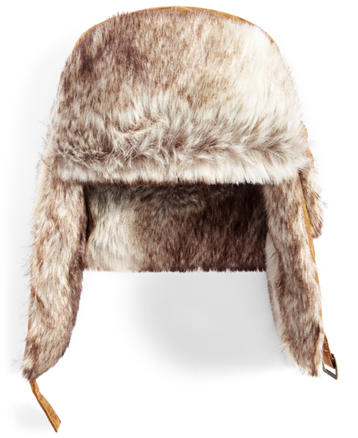 Scala Men's Faux-fur Trapper Hat In Cognac
