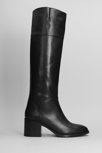 Fabio Rusconi High Heels Boots In Black Leather
