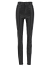 David Koma Leather Leggings With Ankle Zips And Pockets In Black