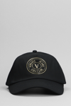 VERSACE JEANS COUTURE HATS IN BLACK COTTON