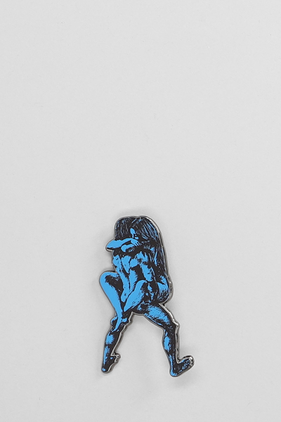 Erl Unisex Enamel Couple Pin Metal In Blue