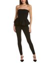 Shop Bebe Peplum Catsuit Jumpsuit In Black