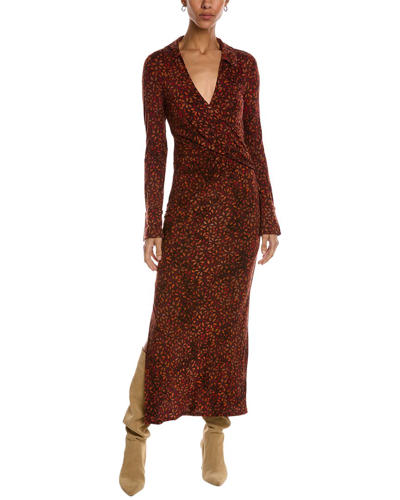 Free People Shayla Wrap Midi Dress In Brown