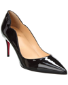 Christian Louboutin Hot Chick 70 Scalloped Patent-leather Pumps In Black