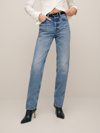 REFORMATION ROWE MID RISE RELAXED STRAIGHT JEANS