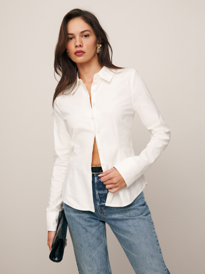 Reformation Jodie Shirt In White