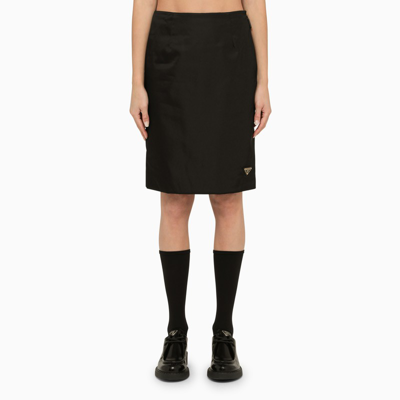Prada Black Re-nylon Pencil Skirt