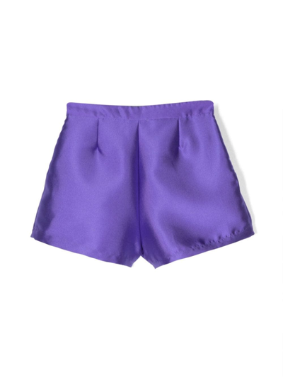 Douuod Kids' Shiny Shorts In Violet