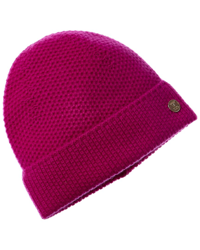 Bruno Magli Honeycomb Stitch Cashmere Hat In Pink