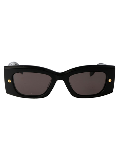 Alexander Mcqueen Sunglasses In 001 Black Black Grey