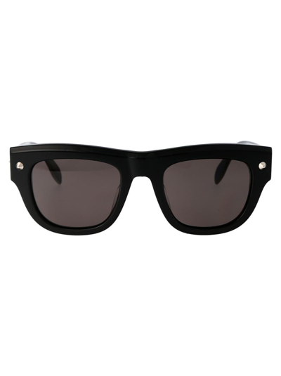 Alexander Mcqueen Am0425s Sunglasses In 001 Black Black Grey