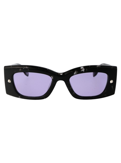 Alexander Mcqueen Sunglasses In 003 Havana Havana Violet