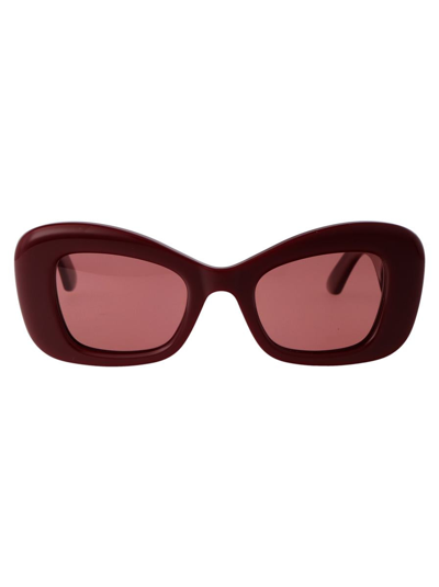 Alexander Mcqueen Am0434s Sunglasses In 006 Burgundy Burgundy Red