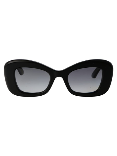 Alexander Mcqueen Am0434s Sunglasses In 001 Black Black Grey