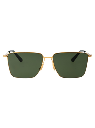 Bottega Veneta Bv1267s Sunglasses In 004 Gold Gold Green