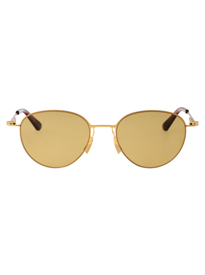 Bottega Veneta Sunglasses In 004 Gold Gold Brown