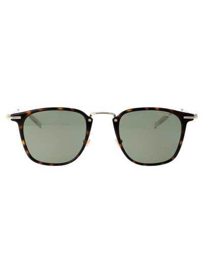 Montblanc Mb0295s Sunglasses In 002 Havana Gold Green