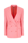 Stella Mccartney Stella Mc Cartney Pink Twill Oversize Blazer In Pink