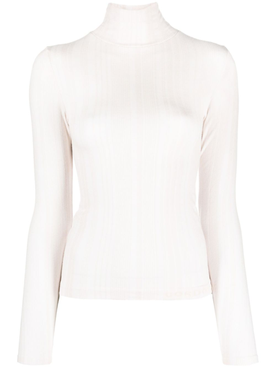 Cordova Sol Ribbed Stretch-jersey Turtleneck Top In Neutrals