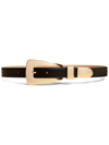 Khaite The Lucca Leather Belt In Black