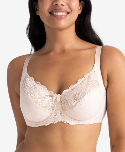 Dorina Lianne lace lightly padded demi cup bra in sage green