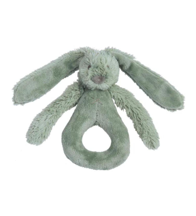 Newcastle Classics Kids' Rabbit Richie Green Rattle By Happy Horse 7 Inch Plush Animal Toy