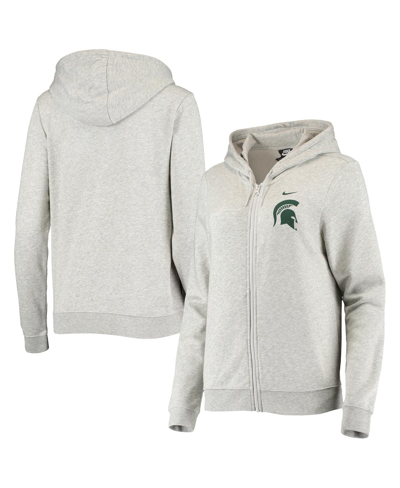 Nike Heathered Gray Michigan State Spartans Varsity Fleece Full-zip Hoodie