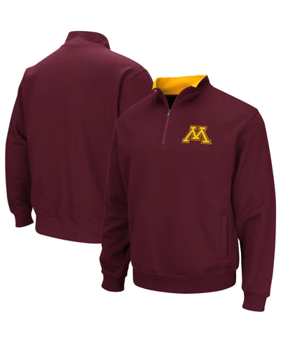 Colosseum Men's  Maroon Minnesota Golden Gophers Big And Tall Tortugas Logo Quarter-zip Sweatshirt