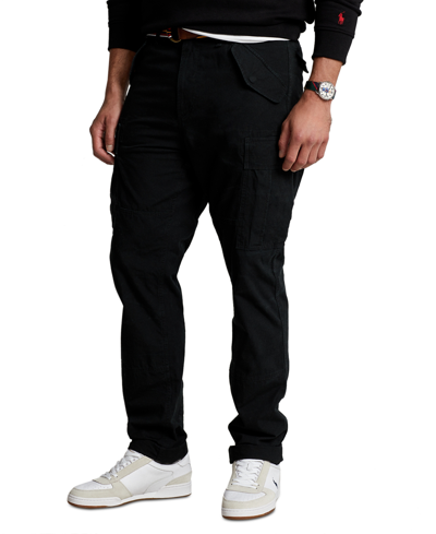 Polo Ralph Lauren Men's Big & Tall Classic Tapered Fit Canvas Cargo Pants In Polo Black