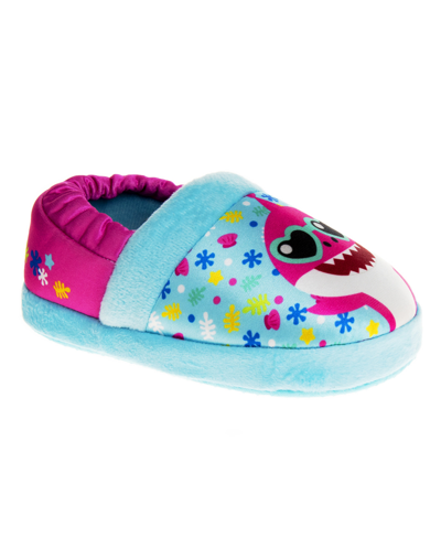 Baby Shark Kids' Little Girls Cool And Friendly Dual Sizes House Slippers In Pink,blue