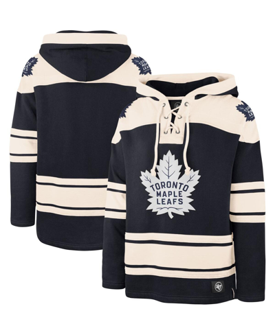 47 Brand Men's ' Auston Matthews Blue Toronto Maple Leafs Player Name And Number Lacer Pullover Hoodi