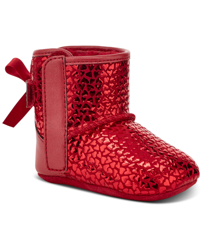 Ugg Baby Jesse Bow Ii Booties In Red Gel Hearts