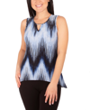 Ny Collection Petite Sleeveless Pointed Hem Top In Navy Ligia