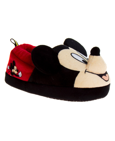 Disney Kids' Little Boys Mickey Mouse Playful Mickey Dual Sizes House Slippers In Red,black