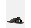 Rag & Co Chubs Black Puffy Strap Sliders Flat In Black
