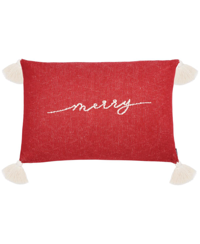Safavieh The Merriest Pillow In Red,white