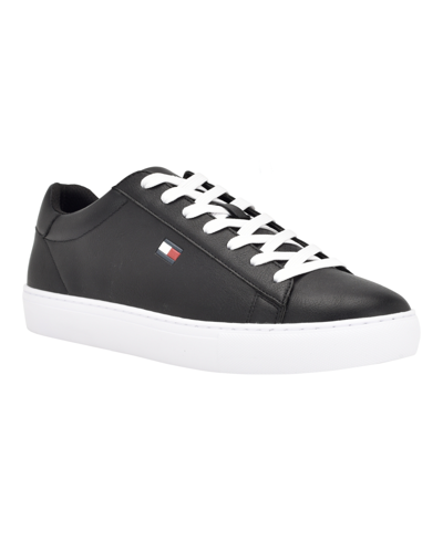 Tommy Hilfiger Tj Flag Logo Derby Skate Sneaker In Black,white