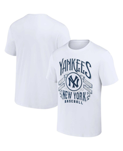 Fanatics Men's Darius Rucker Collection By  White New York Yankees Distressed Rock T-shirt
