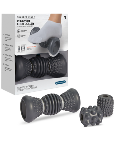 Sharper Image Recovery Foot Roller Compact Massager In Black