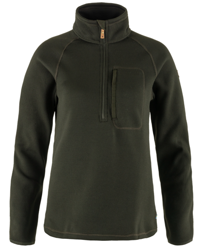 Fjall Raven Women's Ovik Half-zip Fleece Sweater In Deep Forest