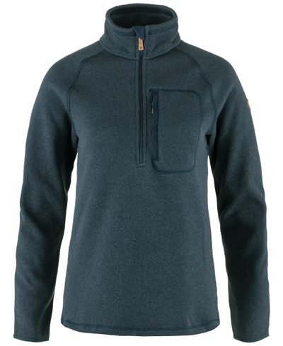 Fjall Raven Women's Ovik Half-zip Fleece Sweater In Navy