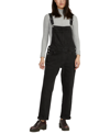Silver Jeans Co. Baggy Ankle Straight Leg Denim Overalls In Black
