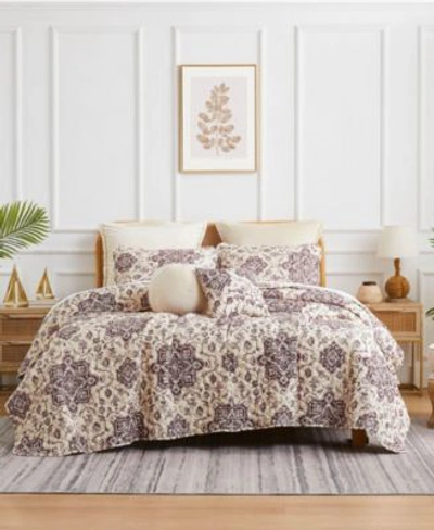 Southshore Fine Linens Persia Quilt Set In Eggplant