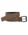 Johnston & Murphy Scored Leather Belt In Brown Oiled