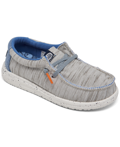 Hey Dude Babies' Toddler Kids Wally Jersey Casual Moccasin Sneakers From Finish Line In Light Gray