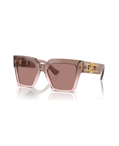 Versace Women's Sunglasses Ve4458 In Brown Transparent