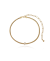 Ettika Initial Herringbone 18k Gold Plated Necklace In Letter P