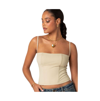 Edikted Juno Corset Crop Camisole In Beige