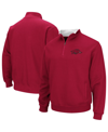 COLOSSEUM MEN'S COLOSSEUM CARDINAL ARKANSAS RAZORBACKS BIG AND TALL TORTUGAS LOGO QUARTER-ZIP SWEATSHIRT