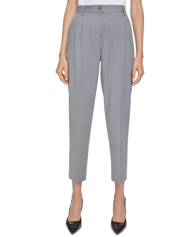 Calvin Klein Performance Women's High-rise Flared Pants In Charcoal,cream